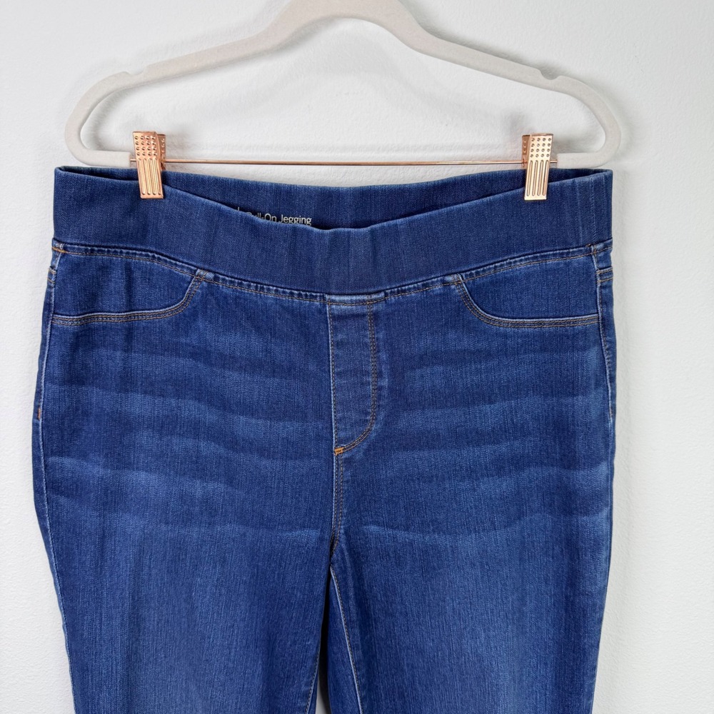 Talbots Flawless Pull-On Jegging Womens 10 x 29" Blue Denim Dark Wash Stretch - Picture 12 of 14